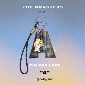The Monsters Pin for Love Pendant - A Letter Keychain
